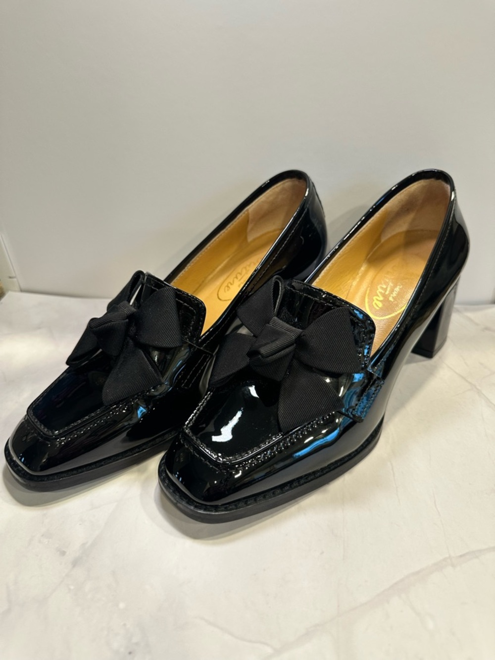 Browns Couture Begonia Black Patent Bow Loafers